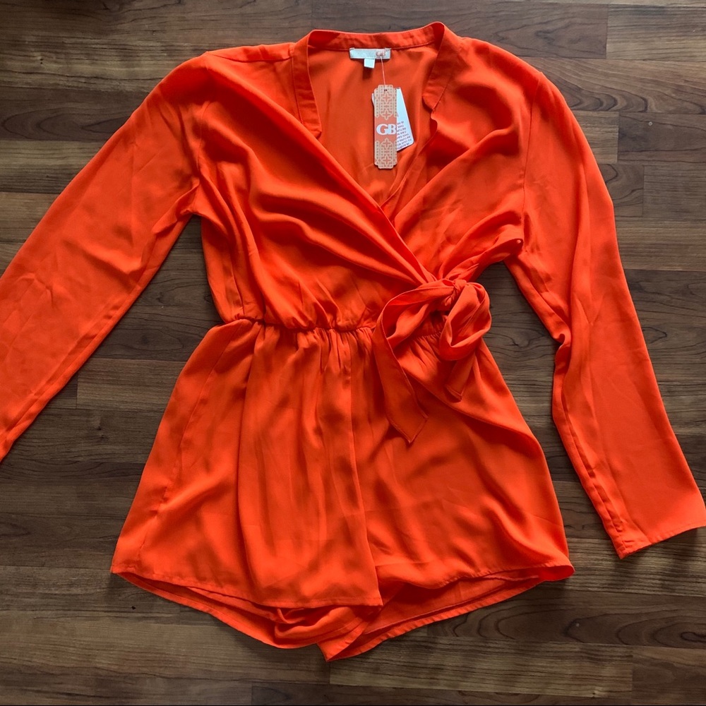 NWT ORANGE ROMPER